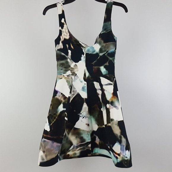 Monique Lhuillier A-Line Circle Dress Size Size XS Multicolor Sleeveless - Picture 3 of 5